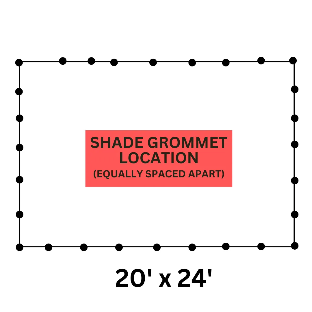 20' x 24' Black Sunshade Net  - TSB-2024