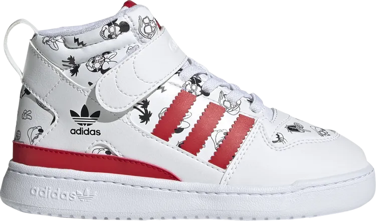 Adidas Disney x Forum 360 Mid J 'Mickey and Friends' Sneakers, Red