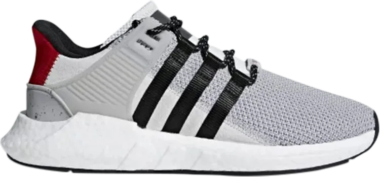 Adidas EQT Support 93/17 'Grey Black Scarlet' sneakers, gray