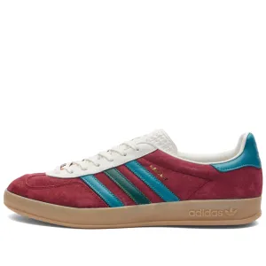 Adidas Gazelle Indoor Sneakers, Burgundy/Blue/White