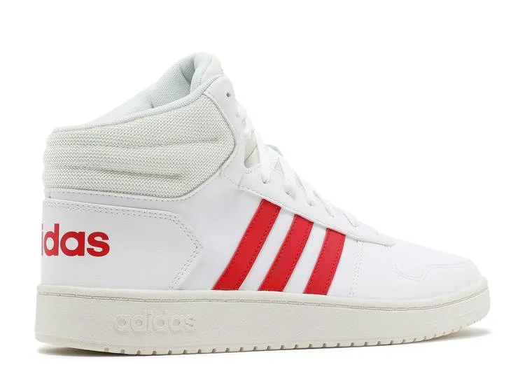 Adidas HOOPS 2.0 MID 'WHITE VIVID RED' sneakers, white