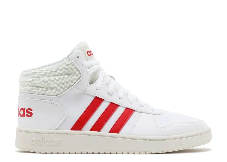 Adidas HOOPS 2.0 MID 'WHITE VIVID RED' sneakers, white