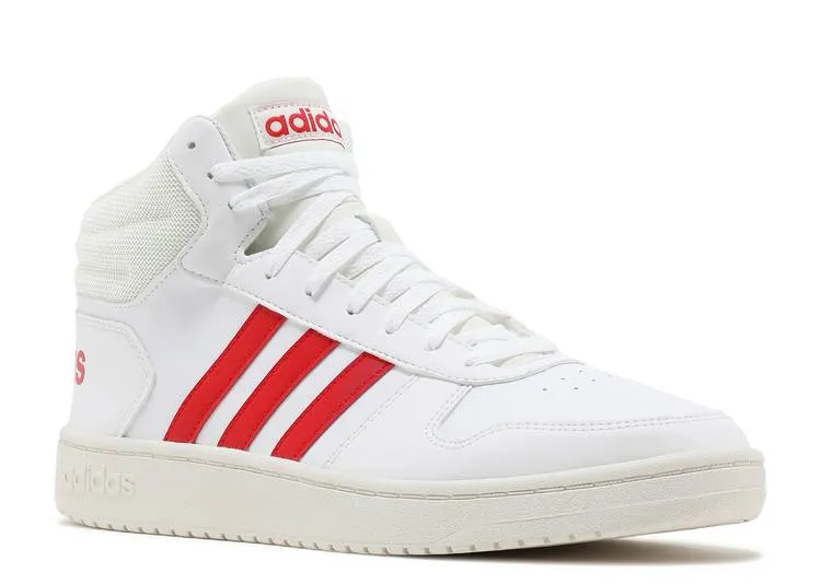 Adidas HOOPS 2.0 MID 'WHITE VIVID RED' sneakers, white