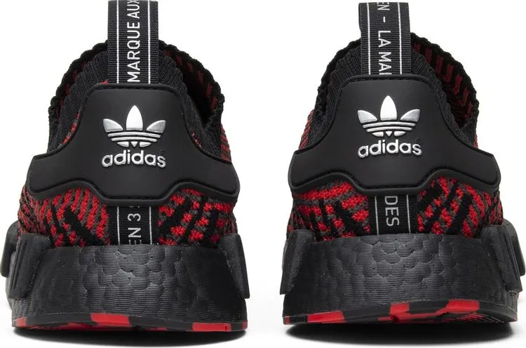 Adidas NMD_R1 Primeknit 'Collegiate Red' sneakers, red