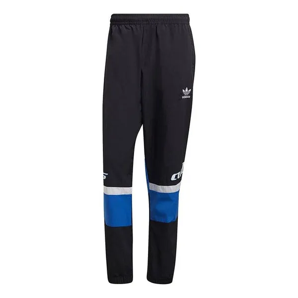 adidas originals MENS TGP Embroidered Logo Printed Ankle-banded Sports Pants Black