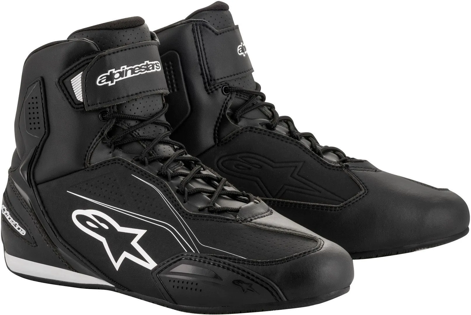 Alpinestars Faster-3 motorcycle shoes, black and white