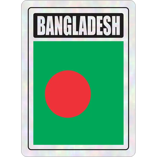 Bangladesh Prismatic Hologram Car Decal Sticker