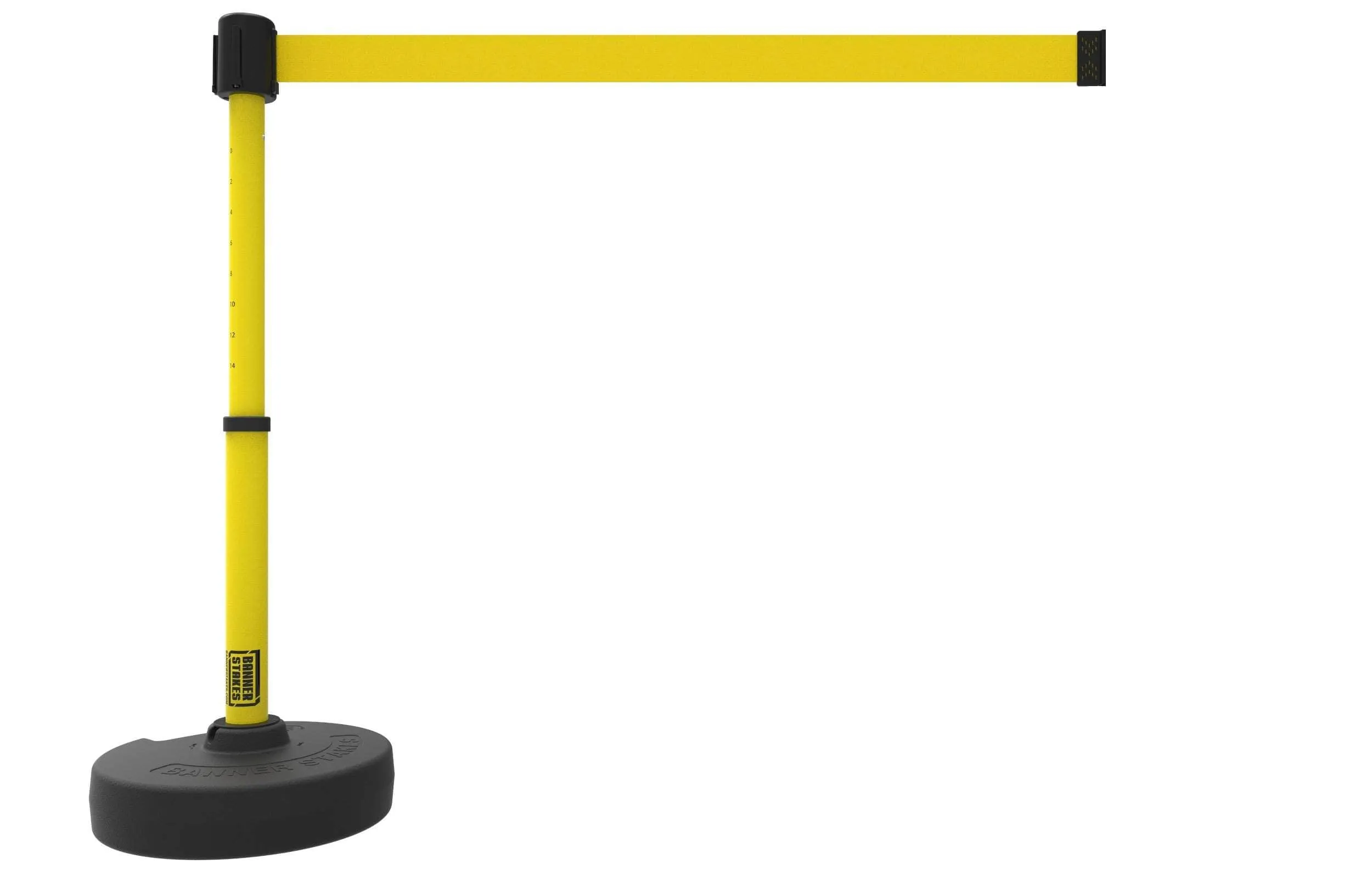 Banner Stakes PLUS Line Stanchion with 15 ft Belt Head, Stake, and Base