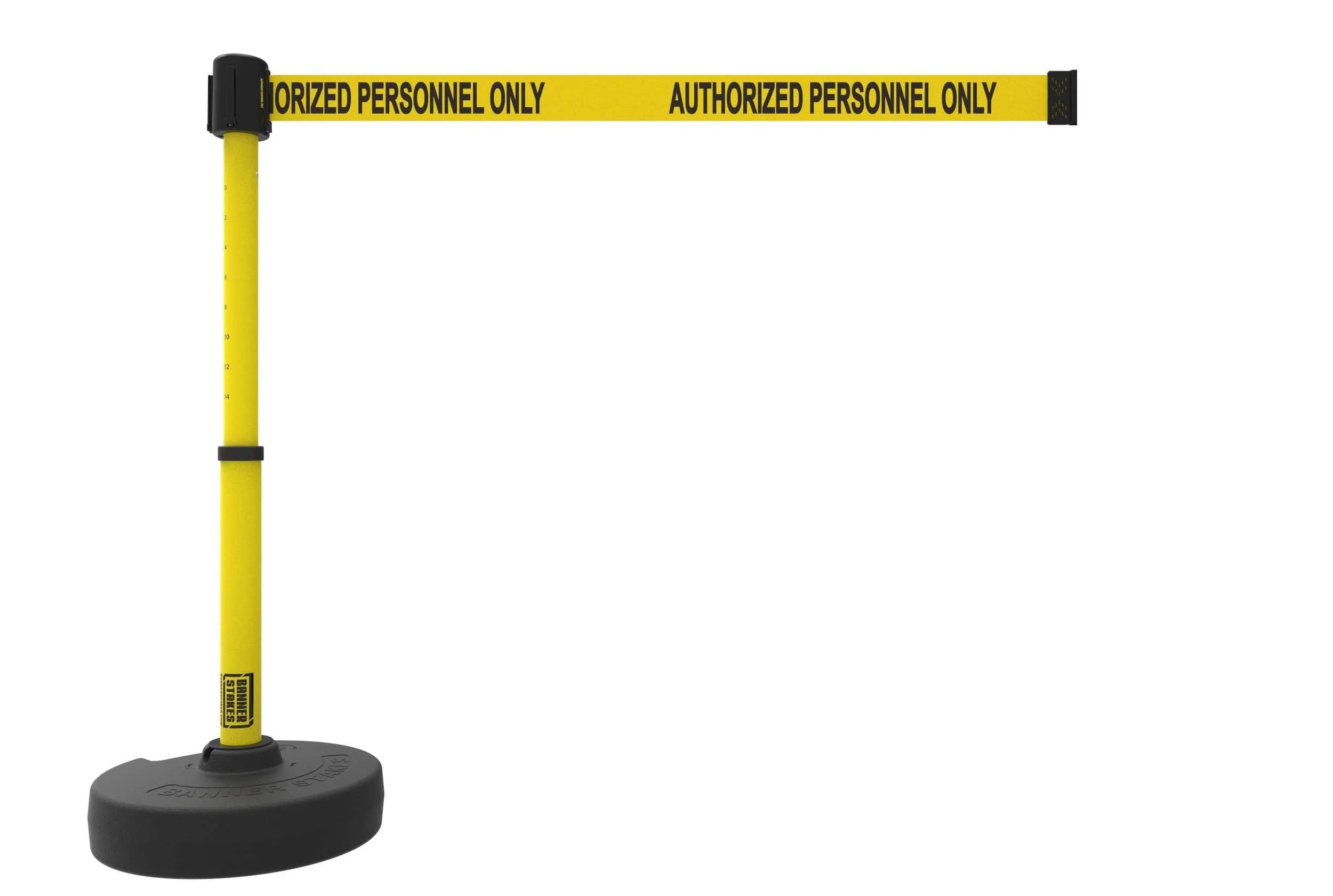 Banner Stakes PLUS Line Stanchion with 15 ft Belt Head, Stake, and Base