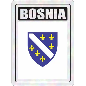 Bosnia Prismatic Hologram Car Decal Sticker