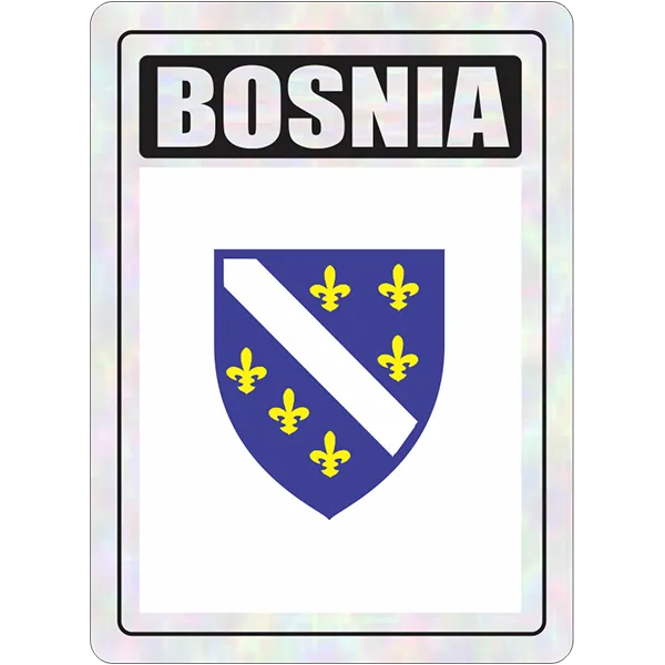 Bosnia Prismatic Hologram Car Decal Sticker