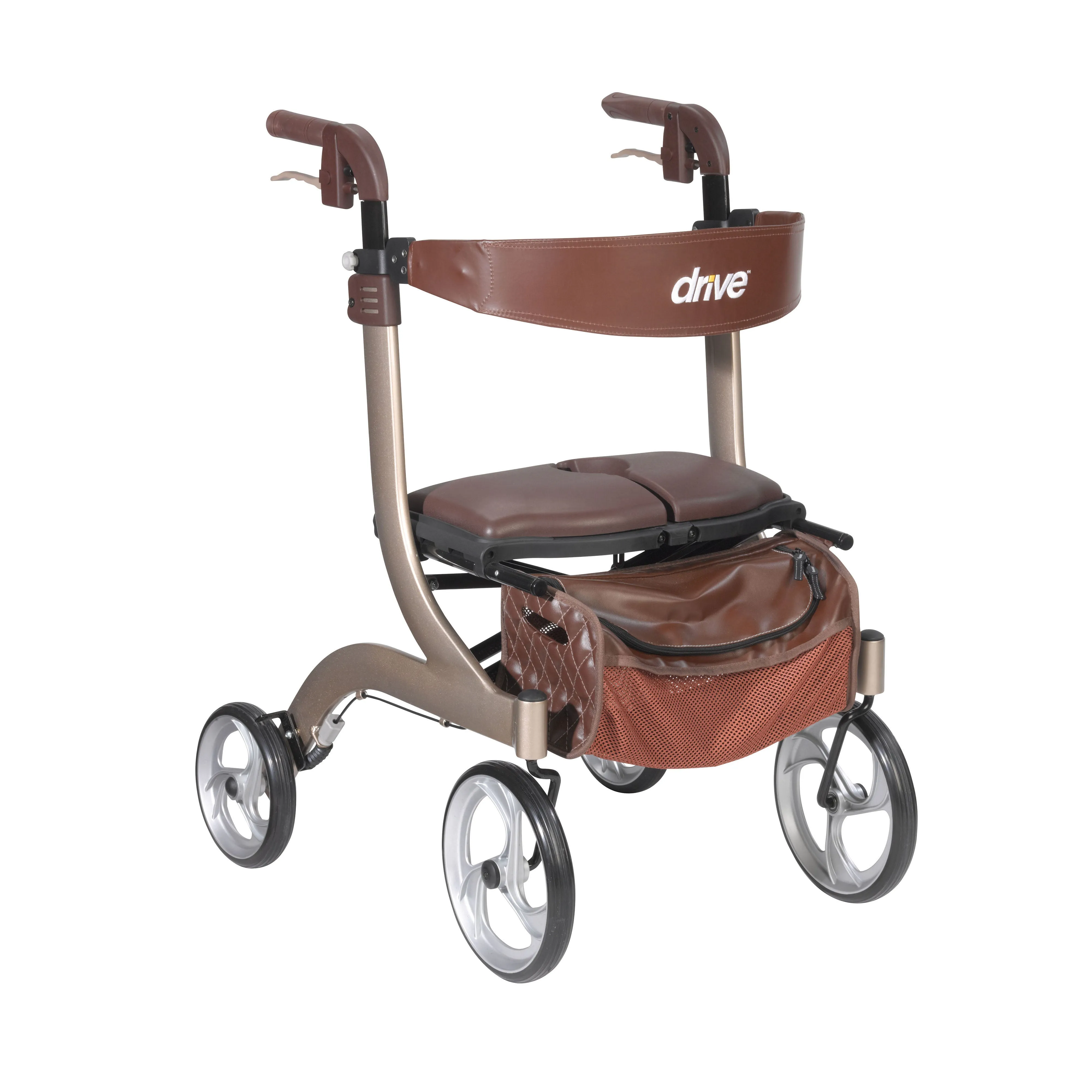 Drive Medical rtl10266ch-hs Nitro DLX Euro Style Walker Rollator, Champagne