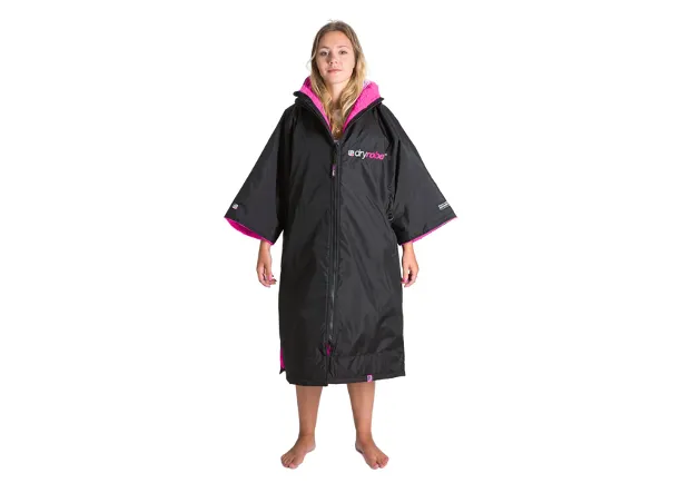 Dryrobe Advance Short Sleeve Medium - Black/Grey, Black/Blue, Black/Pink