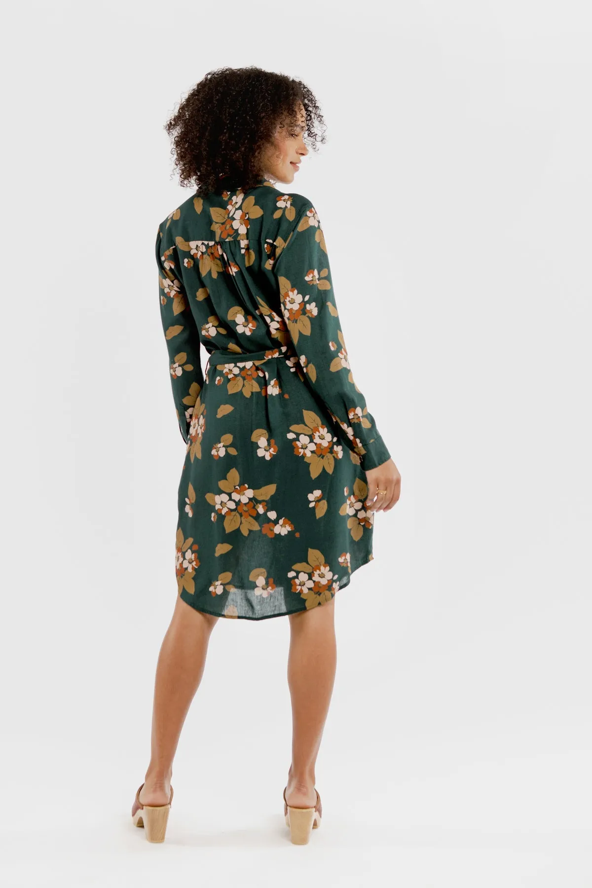 Emery Shirt Dress / Forest Floral