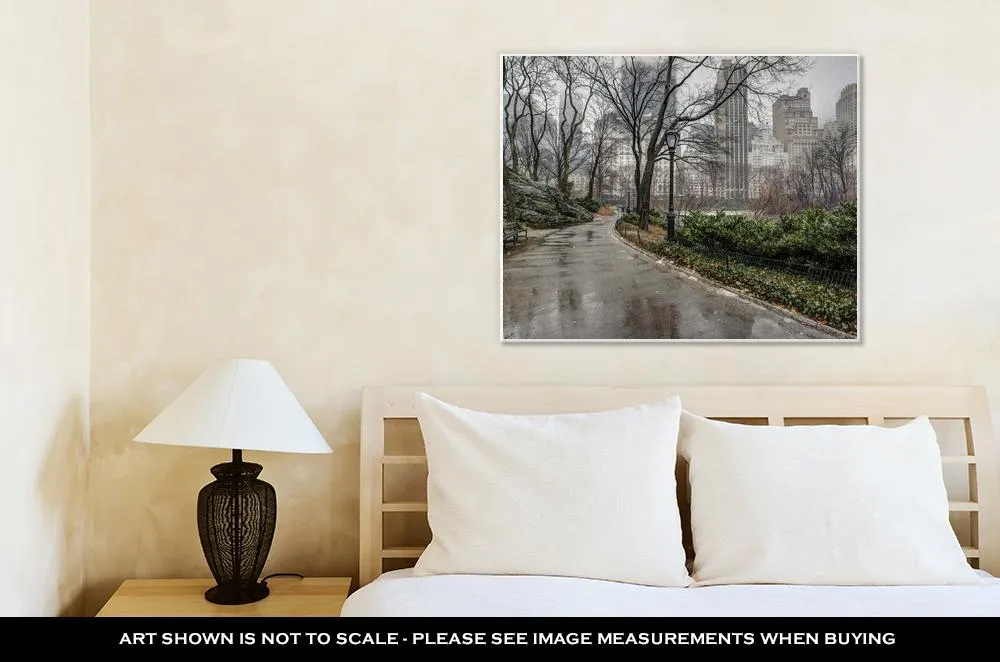 Gallery Wrapped Canvas, Central Park New York City After Rain Storm