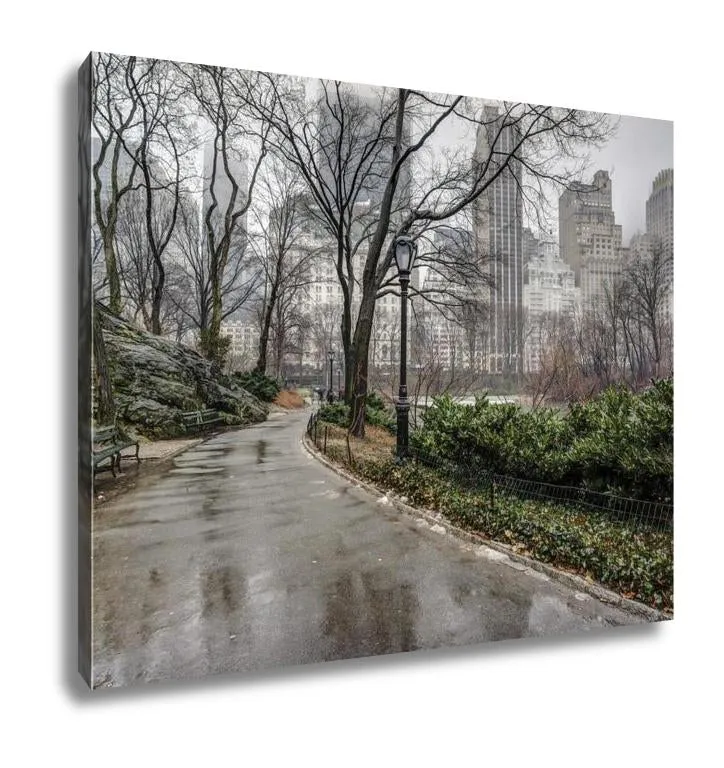 Gallery Wrapped Canvas, Central Park New York City After Rain Storm