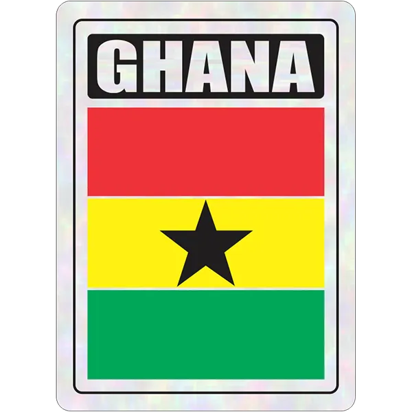 Ghana Prismatic Hologram Car Decal Sticker