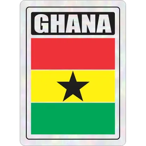 Ghana Prismatic Hologram Car Decal Sticker