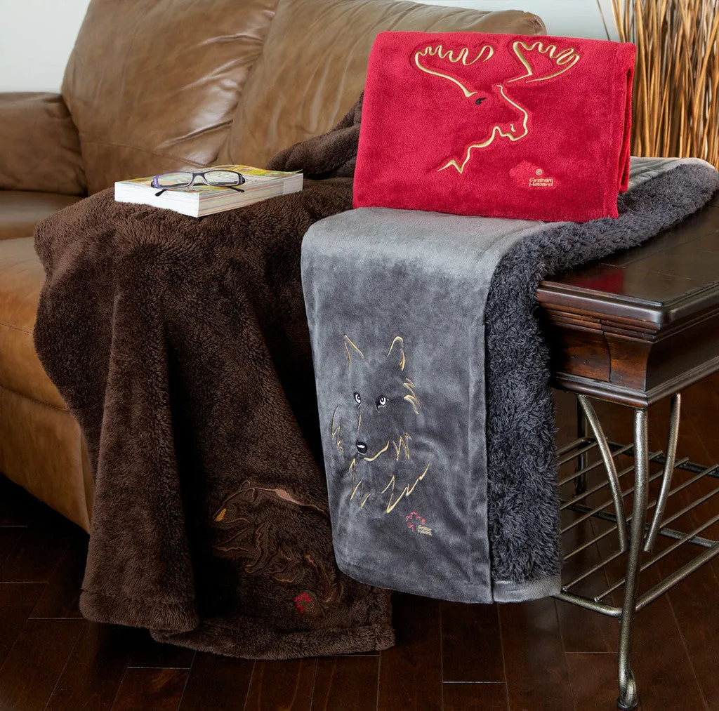 Graham Howard© "Eagle" Velura™ Throw Blanket - Navy