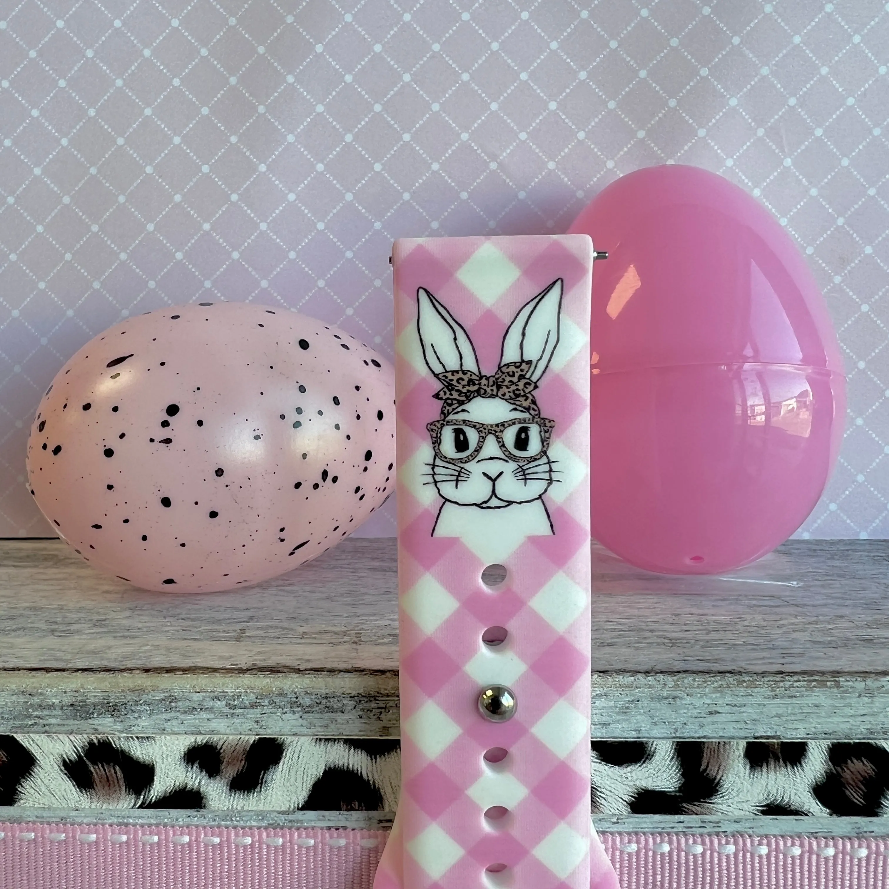 Happy Easter Print Silicone Band For Fitbit Versa 1/2