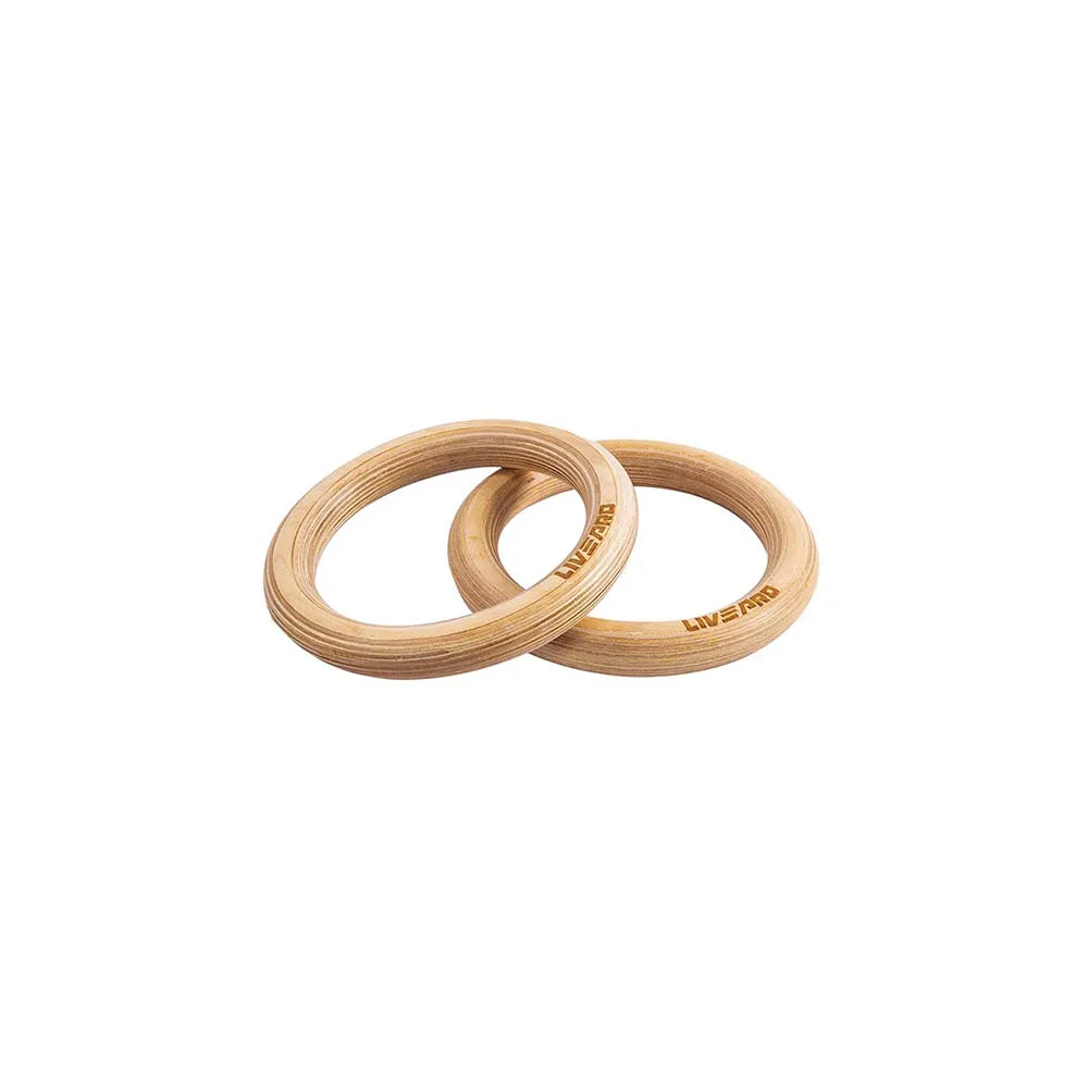 LIvePro Wooden Gym Ring for Gymnastic and Crossfit training - LP8123