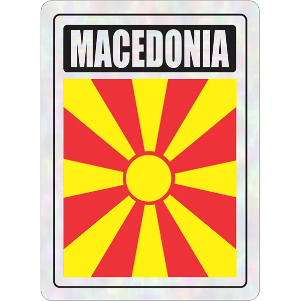 Macedonia Prismatic Hologram Car Decal Sticker