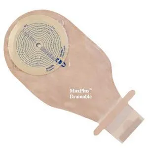 Max Plus Flat Ileo Drain Pouch with Filter, 3-1/4" Cut-To-Fit, Opaque