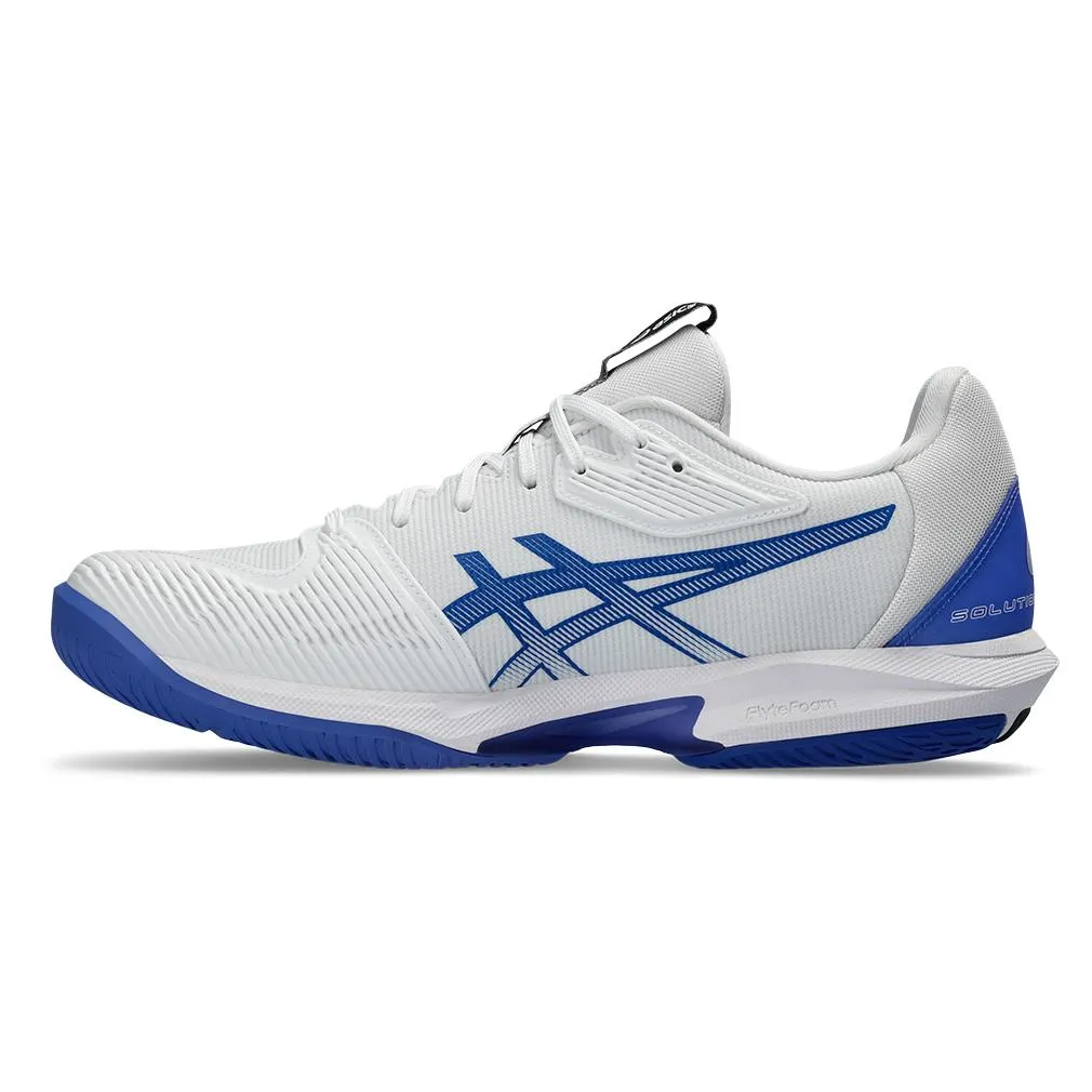 Men`s Solution Speed FF 3 Tennis Shoes White and Tuna Blue