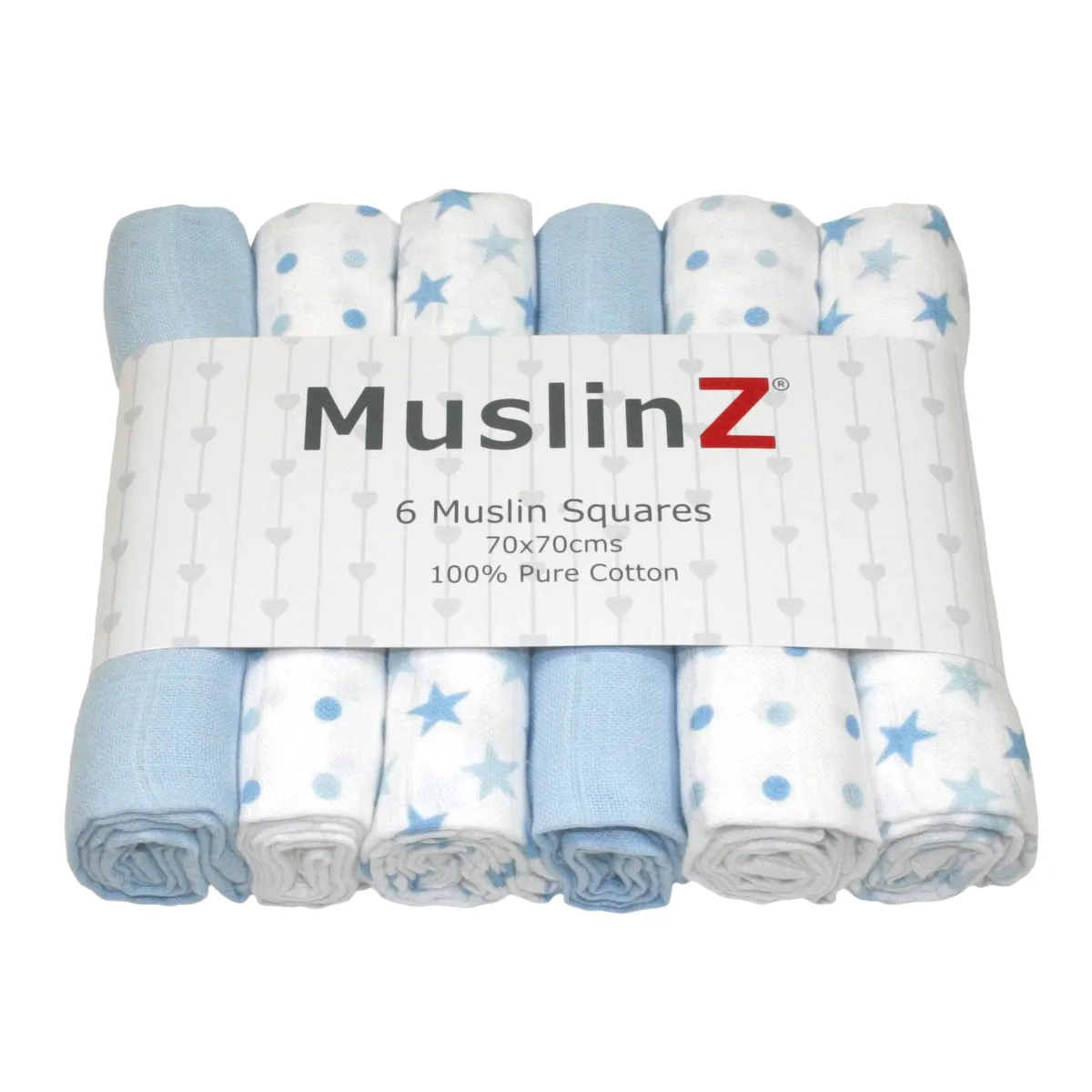 Muslin Squares Six & 12 Pack - Nine Colours & Patterns