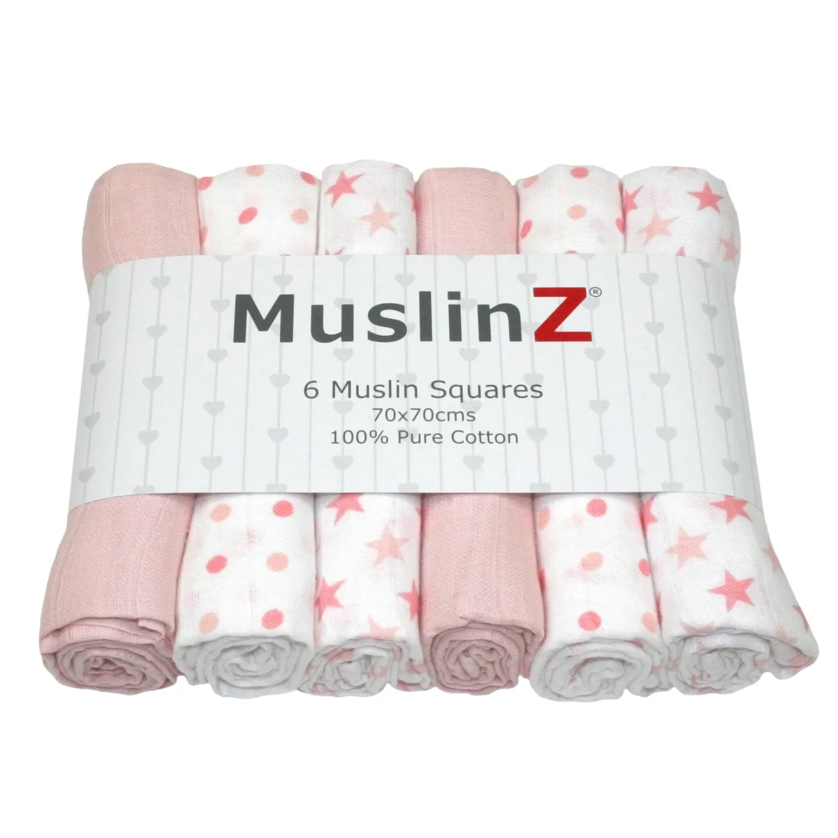 Muslin Squares Six & 12 Pack - Nine Colours & Patterns