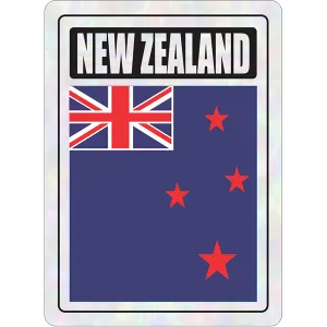 New Zealand Prismatic Hologram Car Decal Sticker