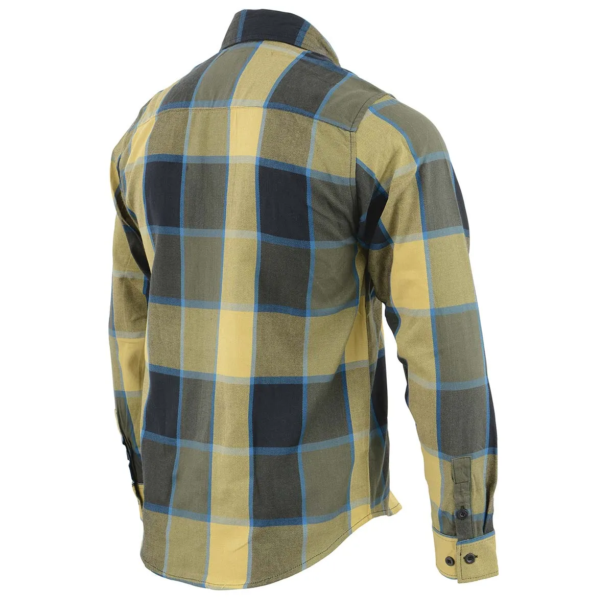 NexGen MNG11639 Men's Beige with Black and Blue Long Sleeve Cotton Flannel Shirt