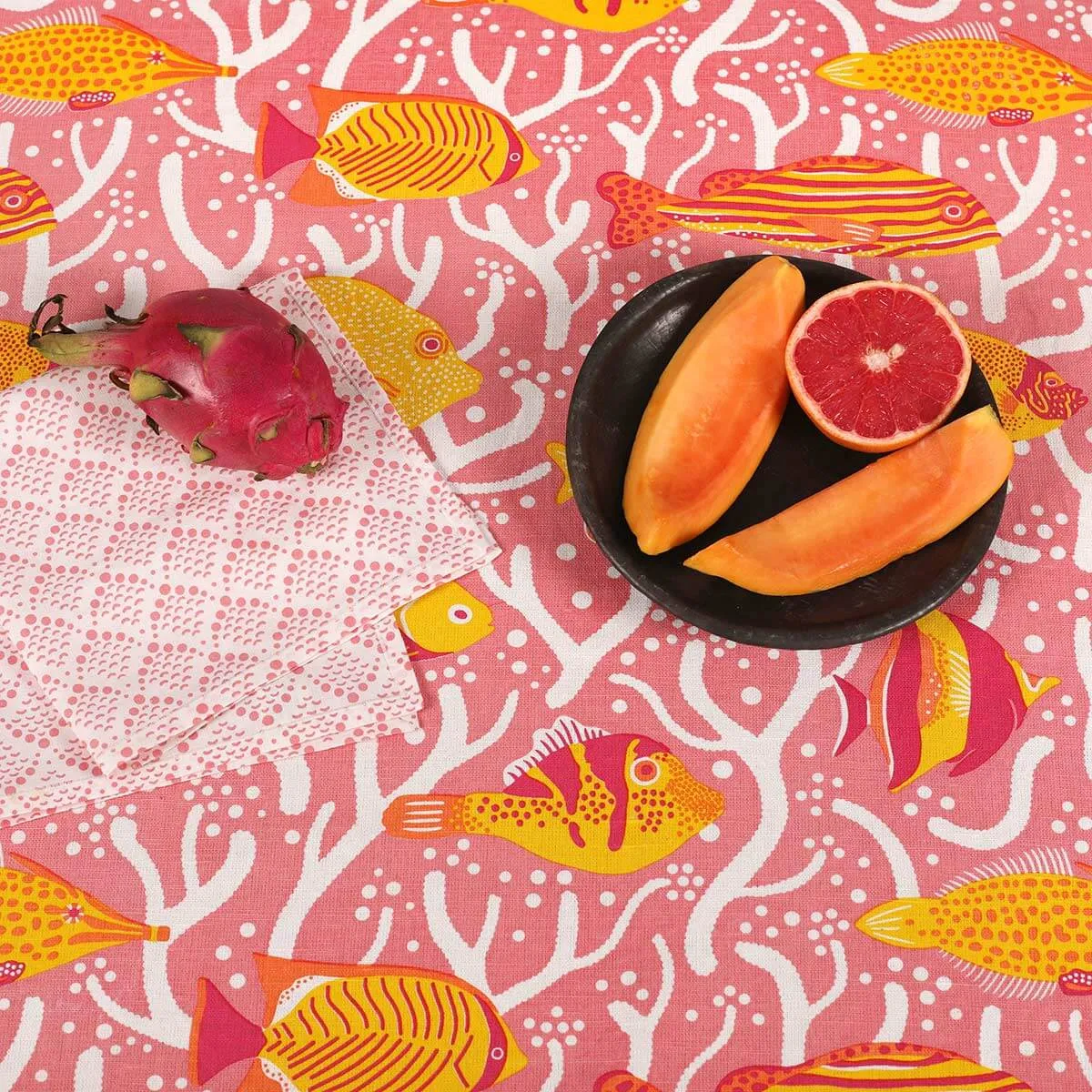 Pink Coral Reef Table Cloth