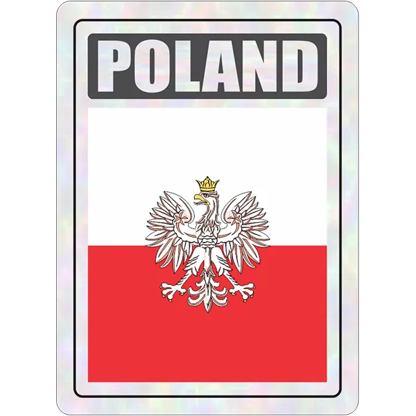 Poland Prismatic Hologram Car Decal Sticker