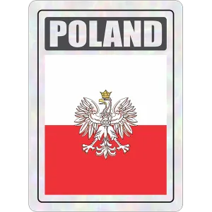 Poland Prismatic Hologram Car Decal Sticker