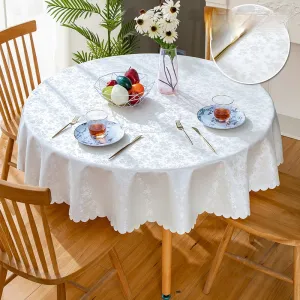 Pu Waterproof and Oil-Proof Fabric round Tablecloth Tablecloth