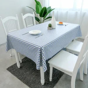 PVC TableCloth Waterproof Oil-Proof Fresh Plaid Tablecloth