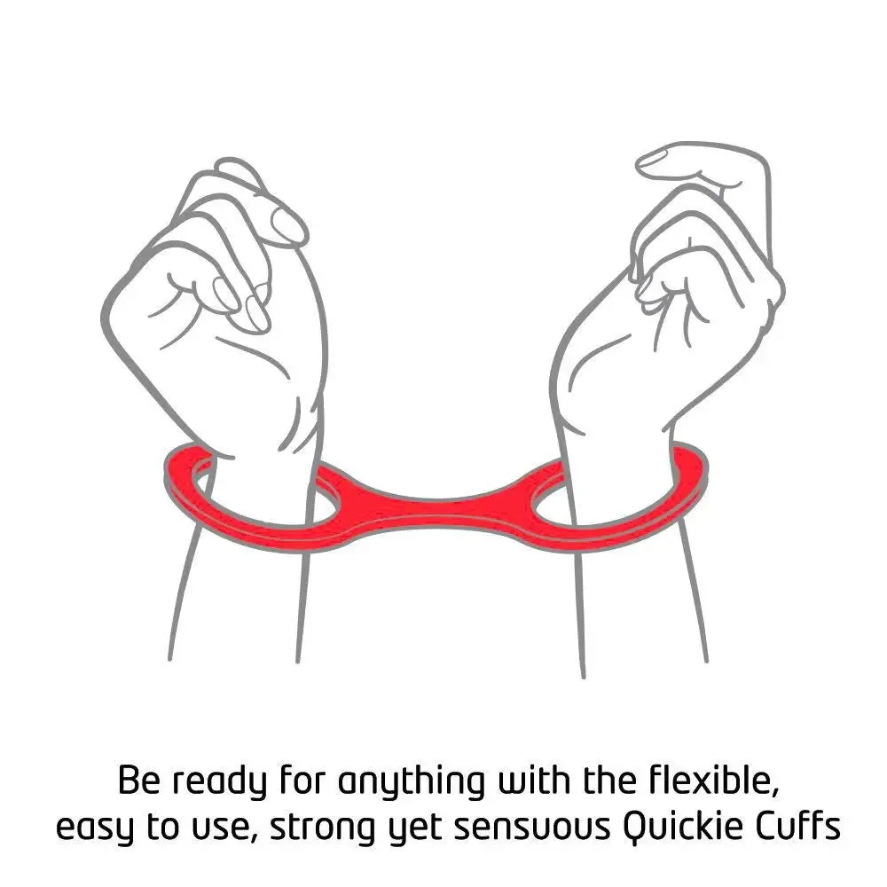 Quickie Cuffs Large Red Silicone Ankle or Wrist Cuff Restraints