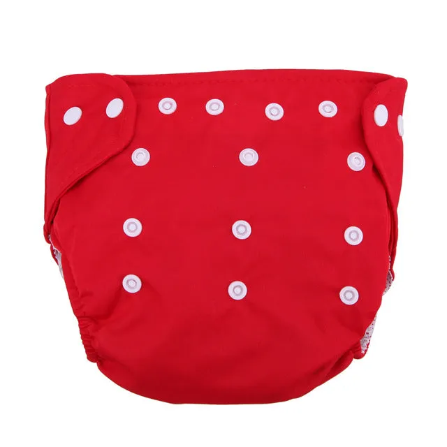 Reusable Baby Diapers Underpants Adjustable Newborn Infant Washable Grid Soft Cloth Cover Diaper Nappy Summer Breathable Nappies