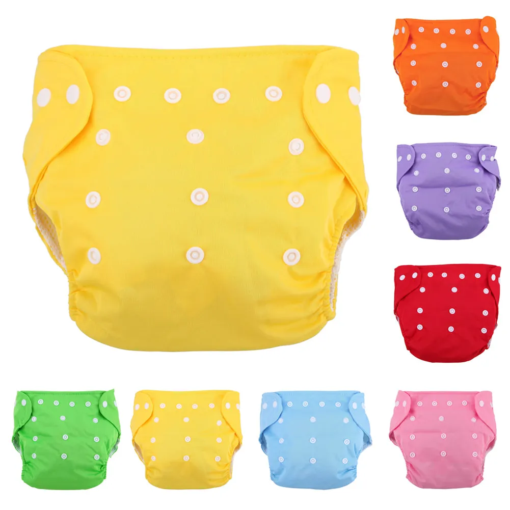 Reusable Baby Diapers Underpants Adjustable Newborn Infant Washable Grid Soft Cloth Cover Diaper Nappy Summer Breathable Nappies