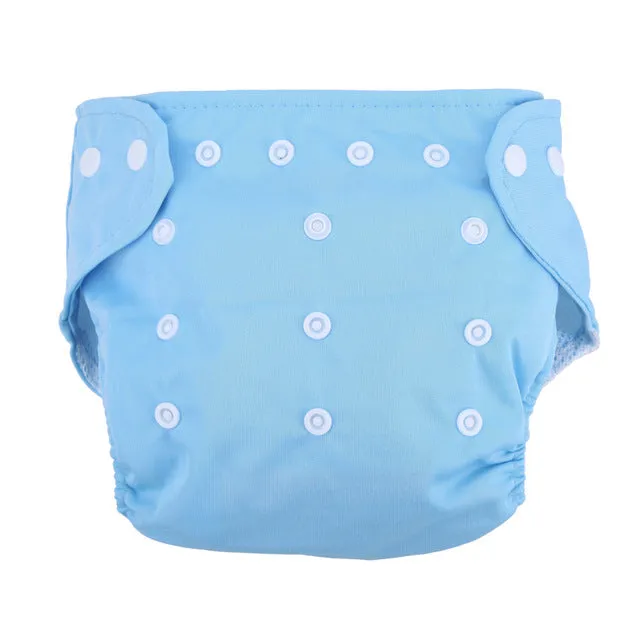 Reusable Baby Diapers Underpants Adjustable Newborn Infant Washable Grid Soft Cloth Cover Diaper Nappy Summer Breathable Nappies