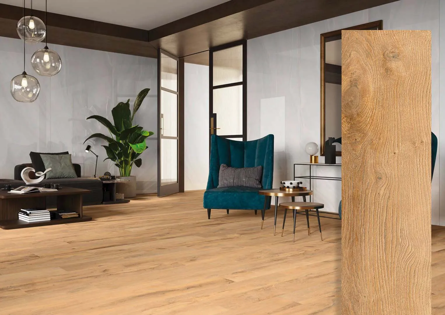 San Pedro Wood Look Beige Tile 8x48 Rectified Porcelain Floor and Wall for Interior or Exterior