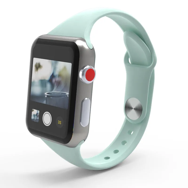 Slim Solid Color Silicone Band For Apple Watch Multiple Colors Available