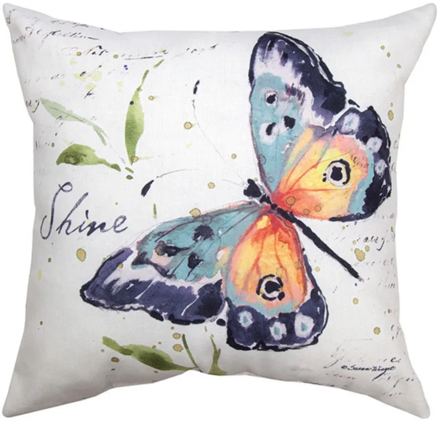 Spring Meadow Shine Bloom Indoor/Outdoor Reversible Pillow by Susan Winget©