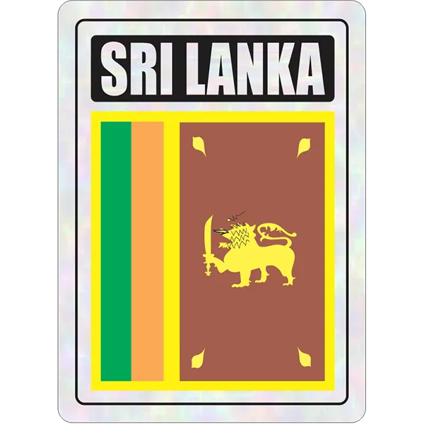 Sri Lanka Prismatic Hologram Car Decal Sticker