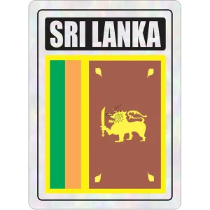 Sri Lanka Prismatic Hologram Car Decal Sticker