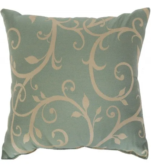 Sunbrella 18"X18" Square Throw Pillow - Cabaret Blue Haze