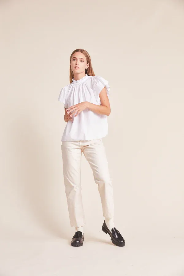 Trovata - Carla Highneck Shirt in White