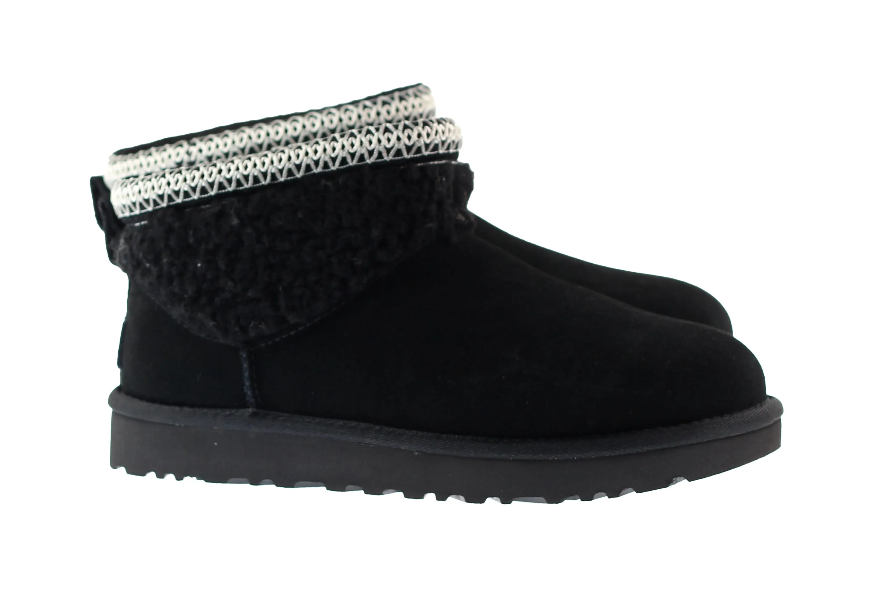 Ugg Boots Womens Classic Ultra Mini Maxi Curly Boot Black