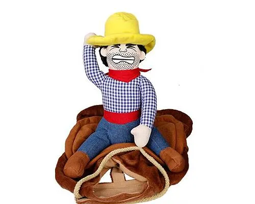 Western Riding Cowboy Pet Costume Dog Clothes with Hat